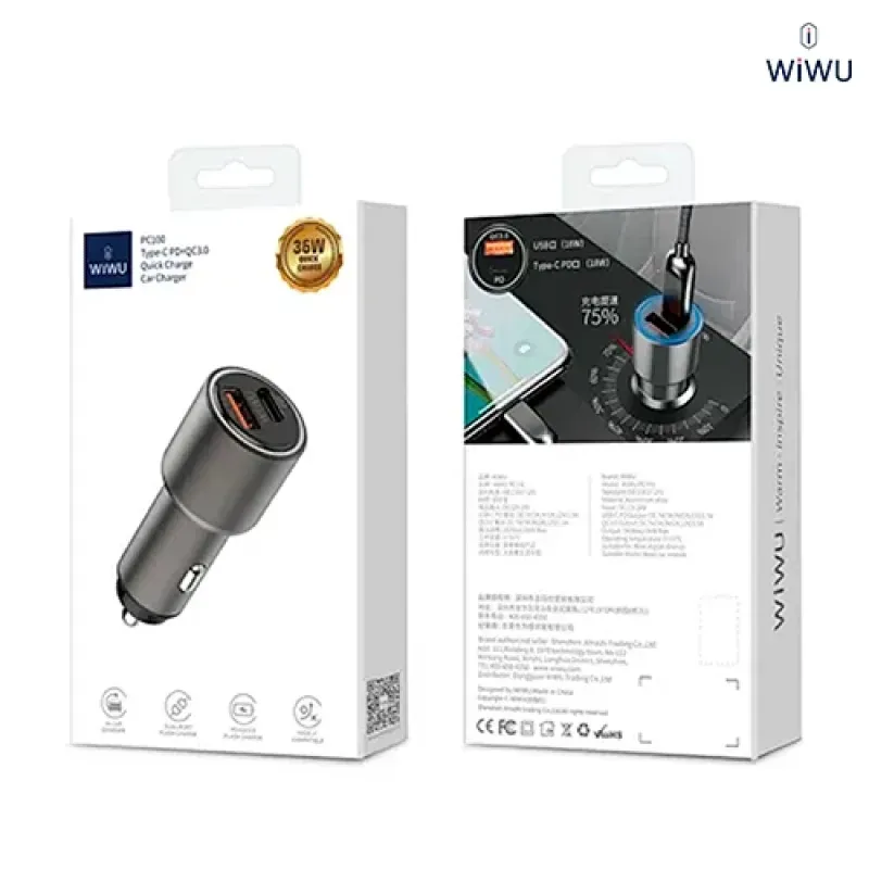 ADAPTADOR CARRO 2 PUERTOS TIPO C 38W